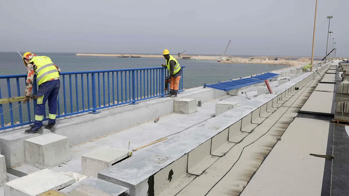 Archiefbeeld van de Dakhla Atlantic Port werken